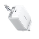 شاحن حائط Joyroom JR-TCL06 بتقنية GaN وقدرة 67W مع كابل USB-C قابل للسحب – قابس UK أبيض