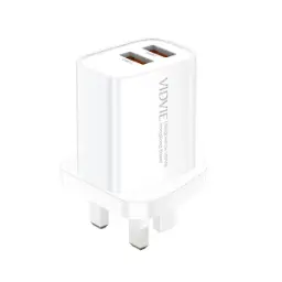 VIDVIE شاحن سريع بمنفذين USB PLB172